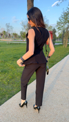 PEPLUM BLUZLU TAKIM - SİYAH