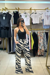SEDEFLİ SATEN ZEBRA PANTOLON