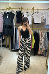 SEDEFLİ SATEN ZEBRA PANTOLON