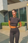 SOFT BELİZE PREMIUM PİLATES T-SHIRT - SİYAH
