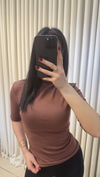 Yanı Büzgülü Body Gül Kurusu