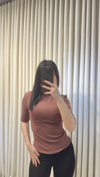 Yanı Büzgülü Body Gül Kurusu