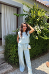 Buz Mavisi Denim Takım