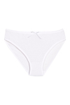 Bambu Bikini Kadın Külot Beyaz 6'lı Paket