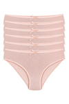 Bambu Bikini Kadın Külot Pudra 6'lı Paket