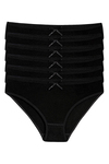 Bambu Bikini Kadın Külot Siyah 6'lı Paket