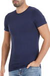 Bambu Bisiklet Yaka Erkek T-Shirt Lacivert