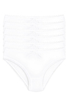 Bambu Dantelli Bikini Kadın Külot Beyaz 6'lı Paket