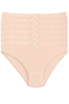 Bambu Dantelli Bikini Kadın Külot Ten 6'lı Paket