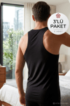 Bambu Erkek Sporcu Atlet Siyah 3'lü Paket