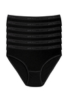 Bambu Kemerli Bikini Kadın Külot Siyah 6'lı Paket