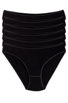 Bambu Süper İz Yapmaz Bikini Kadın Külot Siyah 6'lı Paket