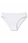 Çizgili Bambu Bikini Kadın Külot Beyaz 6'lı Paket