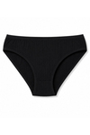 Çizgili Bambu Bikini Kadın Külot Siyah 6'lı Paket