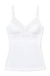 Likralı Ayarlanabilir Askılı Dantelli Kadın Atlet Beyaz 3'lü Paket