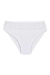 Likralı Dantelli Bikini Kadın Külot Beyaz 6'lı Paket