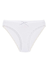 Likralı Dantelli Bikini Kadın Külot Beyaz 6'lı Paket