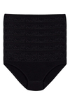 Likralı Dantelli Bikini Kadın Külot Siyah 6'lı Paket