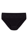 Likralı Dantelli Bikini Kadın Külot Siyah 6'lı Paket