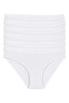 Likralı İz Yapmaz Bikini Kadın Külot Beyaz 6'lı Paket