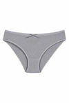 Likralı Kaşkorse Kadın Bikini Külot Gri 6'lı Paket