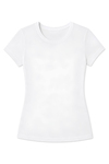 Likralı Kısa Kol Kadın T-Shirt Beyaz