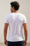 Modal Bisiklet Yaka Erkek T-Shirt Beyaz