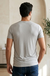 Modal Bisiklet Yaka Erkek T-Shirt Gri