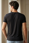 Modal Bisiklet Yaka Erkek T-Shirt Siyah