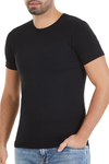 Modal Bisiklet Yaka Erkek T-Shirt Siyah