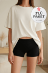 Modal Kadın Boxer Siyah 3'lü Paket