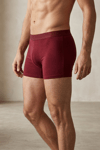 Modal Likralı Erkek Boxer Bordo 3'lü Paket