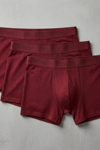 Modal Likralı Erkek Boxer Bordo 3'lü Paket