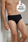 Süper İnce Erkek Slip Siyah 3'lü Paket