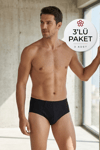 Süprem Erkek Slip Siyah %100 Pamuk 3'lü Paket