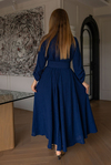 Oversize Bürümcük Elbise - LACİVERT