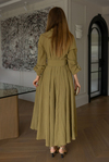 Oversize Bürümcük Elbise - YAĞ YEŞİLİ