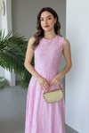 Süzene Nakışlı Elbise - PEMBE