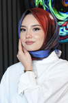 Abstrakt Desen Kırmızı Soft Pamuk Eşarp