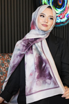 Akverel Desen Gül Kurusu Soft Pamuk Şal