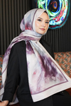 Akverel Desen Gül Kurusu Soft Pamuk Şal