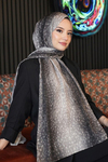 Ceylan Desen Antrasit Soft Pamuk Şal