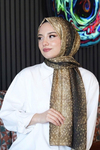 Ceylan Desen Gold Soft Pamuk Şal