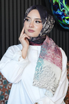 Dalgalı Desen Yeşil Soft Pamuk Şal