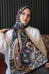 Damla Motif Desen Bordo Soft Pamuk Şal 