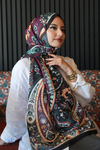 Damla Motif Desen Bordo Soft Pamuk Şal 