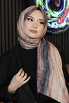 Degrade Bej Soft Pamuk Şal