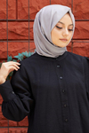 Degrade Desen Pudra-Gri Soft Pamuk Şal