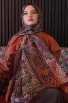 Etnik Desen Taba Soft Pamuk Şal