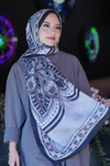 Geometrik Desen Siyah Soft Pamuk Şal